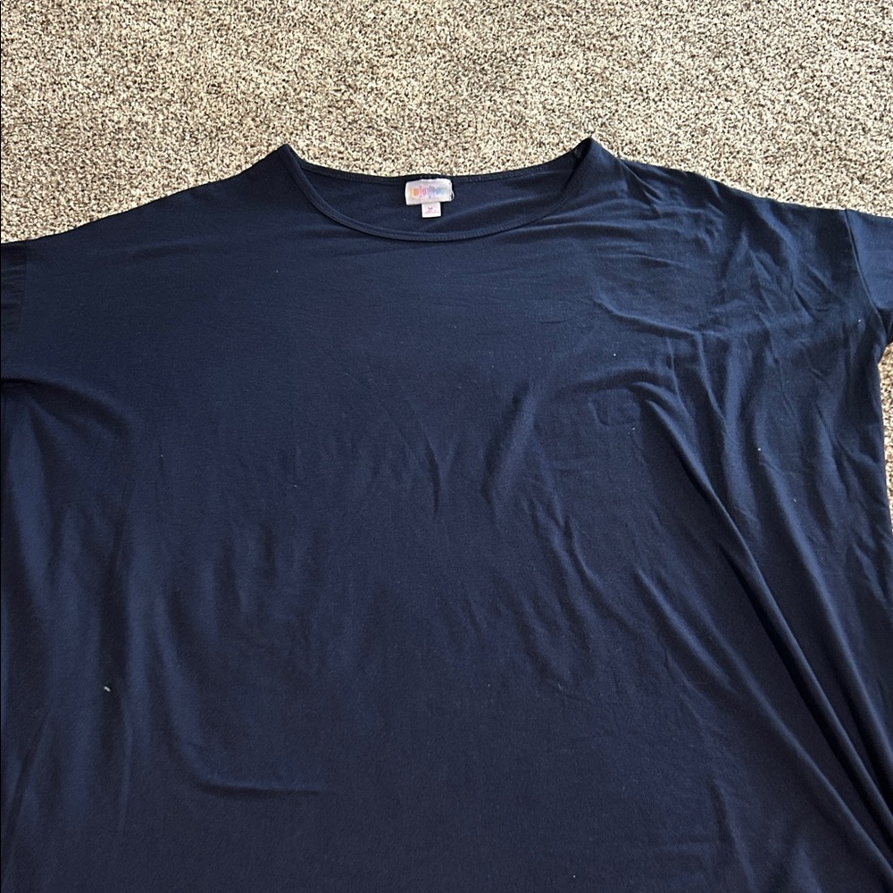 LuLaRoe Irma top size medium, navy blue
